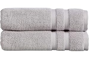 Christy Chroma Grey Bath Sheets | Set of 2 | Highly Absorbent Heavyweight 675GSM | Bold and Bright | Soft Velvety Smooth Bathroom Shower Towels | 100% Cotton | Sustainably Made | Dove Grey