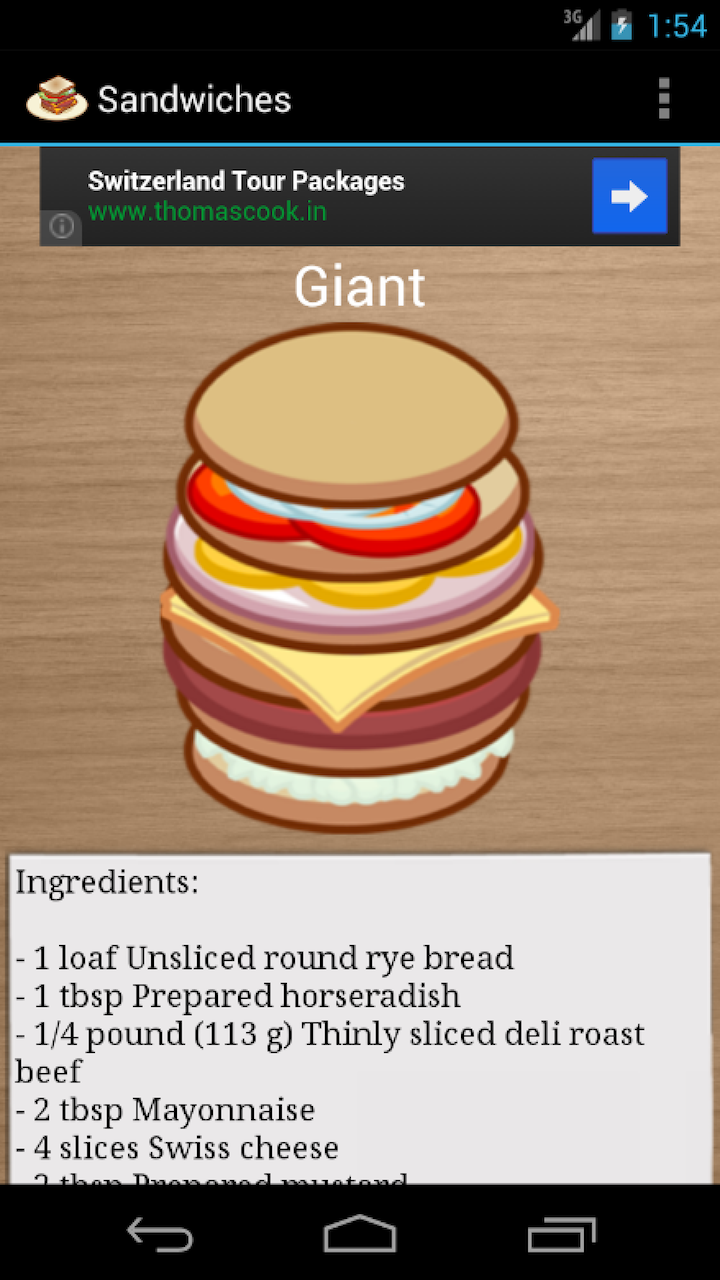 Sandwich Recipes Amazon.co.uk Appstore for Android