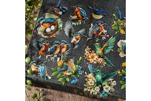 ‎TA MERRY Scrapbooking Stickers Set 180 Pieces，Scrapbook Vintage Aufkleber Blumen Vögel Aesthetic Sticker für Scrapbooking，Journaling ，Photo Album， Bullet Journal Design Yourself