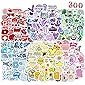 AIRNOGO Aufkleber 300 Stück Vinyl Aufkleber VSCO Girl Wasserdicht Stickers Trendy Sticker Einzigartige Coole Aufkleber…