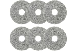 ‎PURE REALM Pack of 6 Wipes Replacement Parts Accessories for Roborock Saros 10R / Q Revo / Qrevo MaxV / Qrevo Master / Qrevo Slim / Qrevo Pro / Qrevo S / Qrevo Curve Robot Vacuum Cleaner