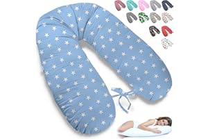 ‎EKM TRADE 170cm XXL Stillkissen Schwangerschaftskissen Lagerungskissen Seitenschläferkissen große Farbwahl Handmade 100% Zertifizierte Baumwolle Geräuschlos ekmTRADE (21)