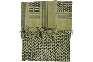 KOMBAT UK Mens Protective SAS Army Military Desert Tactical Neck Head Wrap Combat Sun Hat Scarf Shemagh Green, White, Blue, Black, Red, Sand (Combat Green/Black)