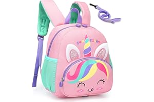 Domueay Plecak dla małych dzieci, torba szkolna, chłopcy, dziewczęta, mini uroczy plecak, przedszkole, plecak dziecięcy z lejcami, lekki wodoodporny plecak przedszkolny dla dziecka w wieku 1-5 lat,