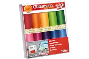 Gütermann creativ Nähfaden-Set mit 10 Spulen Allesnäher 100 m in verschiedenen Farben