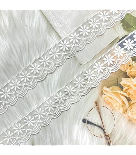 Cotton Lace White 1 inch Cotton Lace Borders 20 Meters Used for