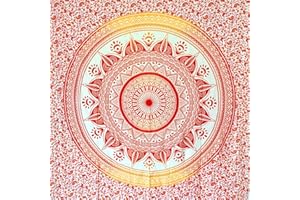 MOMOMUS Grande Serviette de Plage XXL sans Sable - Design Mandala - Idéale comme Serviette de Plage Anti Sable, Grand Drap de Plage XXL et Paréo Géant - Jaune, 210x230 cm