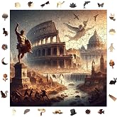 WePuzzleUp Ahşap Puzzle Yetişkin - Antik Roma - 353 Par&ccedil;a, 29 x 29 cm - Yapıştırıcı Folyo Dahil - Benzersiz Şekilli Par&ccedil;alar 