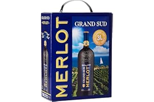 Grand Sud - Merlot Vin Rouge du Pays d'Oc, France - Bag in Box 3l (1 x 3 L)