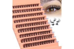 Individual Lashes Cluster DD Curl False Eyelashes 126pcs Natural Cluster Russian Lashes with Thin Band Light Fluffy DIY Lash Extension Natural Eyelashes by TOOCHUNAG