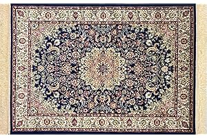 Markotex Tappeto da Camera in Viscosa (scendiletto - salotto: classico, orientale) - (Blue, 140x200)