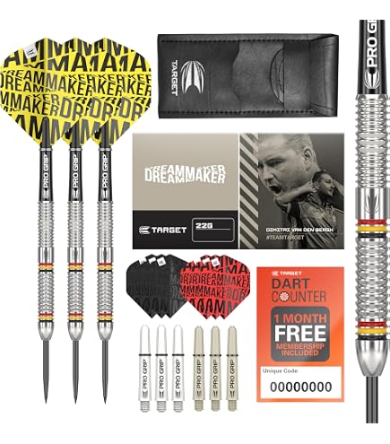 Target Darts Gabriel Clemens Set 22G - Messing Darts Mit Zubehör Für Einsteiger