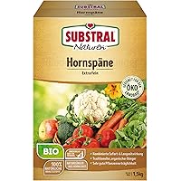 Substral Naturen Bio Hornspäne, Natürlich organischer Stickstoffdünger mit Sofort-und Langzeitwirkung, 1,5 kg