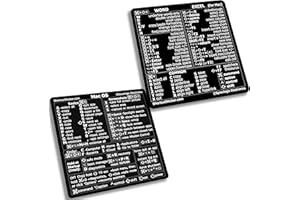 ‎SYNERLOGIC SYNERLOGIC Mac OS (M/Intel) + Word/Excel (for Mac) Quick Reference Keyboard Shortcut Stickers - for MacBook Air/Pro/iMac/Mac/Mini (Black, 1 set)