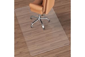 NATRKE - Alfombra para protección de Suelos Duros, Protector de PVC Transparente de Madera para Silla de Oficina en casa, sin BPA y sin ftalatos, 122 x 76 cm