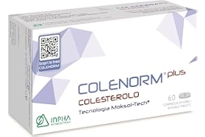 COLENORM PLUS COLESTEROLO® Azione Combinata di Riso Rosso, Tocoferoli e CoQ10 - Efficacia Clinica Testata - Senza Glutine/Lattosio • 60 CPR • INPHA 2000