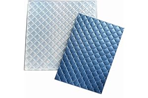 arriettycraft 3D Diamond Square Plastic Embossing Folders for Card Making, 3 d Plaid Background Embossing Folder DIY Craft Folders Template Stencils for Scrapbooking Photo Album Decoration 6“x6”