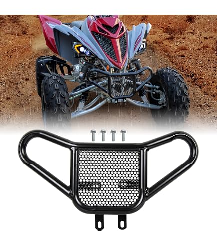 Bumper Anteriore X-7 Raptor Per Yamaha YFM 660 R - In Alluminio Aeronautico Lucidato, Rinforzato, Per Quad Sportivo E Racing