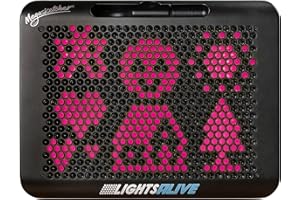 TOMY Tablette lumineuse Megasketcher Lights Alive | Tablette à dessin lumineuse pour enfants, comprend 1 stylo 2-EN-1, 2 pochoirs | Jouet de dessin pour enfants dès 3 ans