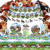 Set Decorazioni Compleanno Spirit Cavallo: 1 Striscione, 20 Palloncini E 13 Topper Per Torta, Tema Cowboy - 2