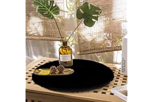 Teppich Wölkchen Tappeto Soffice Di Pelliccia Finta Di Coniglio - Decorazione Da Salotto - Tappeto Di Pelliccia Lavabile Come Tappetino Da Letto - Nero - 30cm Rotondo