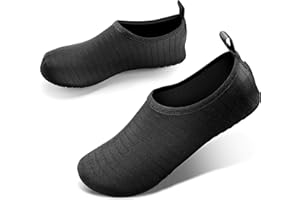 JOTO Water Shoes Chaussons Aquatiques Homme Femme Enfant Chaussures de Plage de Mer de Piscine Sandales Plastiques Anti Sable Antidérapant Sèche Vite à Utiliser dans l’Eau, sur la Plage ou Yoga