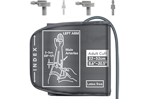 DMSELL Extra Large Blood Pressure Cuff, Blood Pressure Monitor Extra Large Cuff Includes 4 Universal Interface, Adjustable XL Blood Pressure Cuff for 22-52cm Big Arm
