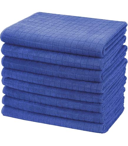 gryeer Set van 8 microvezel theedoeken, zacht, super absorberend en pluisvrije keukendoeken, 45 gryeer Set van 8 microvezel theedoeken, zacht, super absorberend en pluisvrije keukendoeken, 45