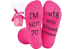 Moyel 40th/50th/60th/70th/80th Birthday Gifts for Women Funny Fluffy Socks Present for 40/50/60/70/80 Year Old Woman Unique Mum Grandma Auntie Friend