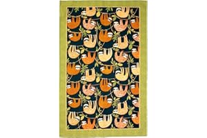Ulster Weavers Hanging Around Tea Towel, 100% Cotton - With Cute Rainforest Sloth Design - Kitchen and Cooking Gifts for Bakers & Chefs - Homeware & Kitchenware Range