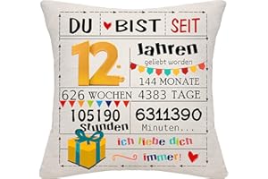 Bommex Geburtstagsgeschenk Geschenk Geburtstag Dekorationen für Frauen Männer Mädchen Jungen Kissenbezüge Zierkissenbezüge für Geburtstag Happy Birthday Geschenk (12)