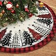 Gonna per albero di Natale, motivo marmo rosa e bianco, per interni ed
