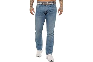 989Zé ENZO Mens Straight Leg Jeans Regular Fit Denim Trouser Pants UK