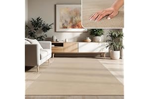 Paco Home Tappeto Moderno e Morbido per Soggiorno a Pelo Corto Lavabile Fluffy Uni Effetto Pelliccia Senza Tempo Elegante Antiscivolo Facile da Pulire, Dimensione:160x220 cm, Colore:Beige 2
