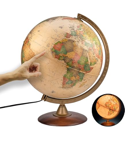 Mappamondo Gonfiabile Henbrandt, Globo Con Mappa Del Mondo, Giocattolo Educativo