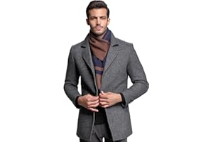 RIONA 30% Laine Echarpe Hiver Hommes, Classic Luxueux Echarpe d'hiver, Echarpe Chaude pour les Hommes 180 * 30cm