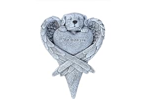 STONEANDSTYLE Pietra tombale a forma di cane We Miss You, resistente al gelo, resistente alle intemperie