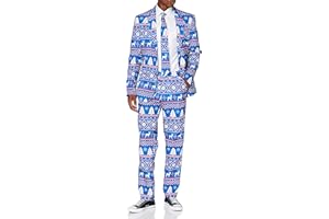 Suitmeister Halloween Suits For Men In Stylish & Creepy Prints – Full Set: Includes Jacket, Pants and Tie
