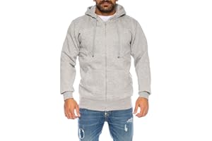 Raff & Taff Herren Zipper Hoodies Kapuzenjacke Sweatjacke Übergangsjacke Jacke Basic Schlicht bis 8XL