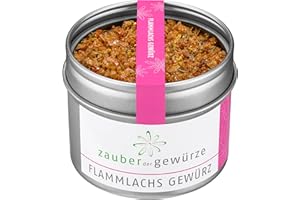 ‎ZAUBER DER GEWÜRZE Zauber der Gewürze Flammlachs Gewürz, für Flammlachs, Lachs, Fisch von der Planke oder direkt gegrillt, Premium-Qualität in wiederverschließbarer Aroma-Dose, 70 g