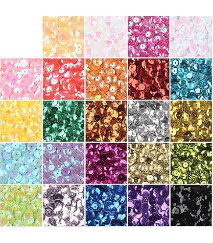 Paillettes Lisci Rayher 6mm - 1000 Pezzi Colore Bianco Per Decorazioni Creative