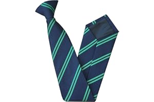 Great British Tie Club Clip On Double Stripe School Ties (Colour & Size Variations)