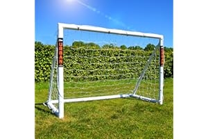 FOOTBALL FLICK FLICK Football Goal | UK's Leading uPVC Goalposts | 6x4ft, 8x4, 8x6, 12x6 | Weatherproof frame & net | Fast & Easy Assembly | For Gardens & Clubs