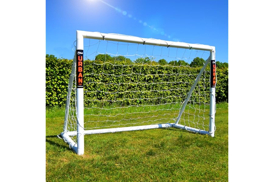 FLICK Football Goal for Garden | Strongest True 70 mm Goalposts | 2 Year Guarantee | Kids Football Goal with Net | No Tools, Easy Assembly | Weatherproof uPVC Garden Goal