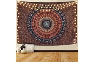 Alishomtll Mandala Arazzo bohémien da parete per yoga psichedelico, tovaglia grande, 180 x 235 cm