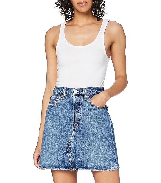 Damen High Rise Decon Iconic Boyfriend Skirt Rock