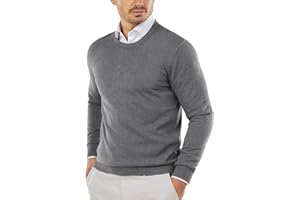 COOFANDY Herren Pullover mit Rundhalsausschnitt Strickpullover Feinstrick Winterpullover Sweater Männer
