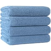 Polyte Bath Towel Microfiber Quick Dry 330 gsm 30x57 in, 4 Pcs