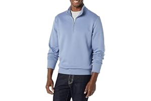 Amazon Essentials Herren Langärmliges Fleece-Sweatshirt Mit Viertelreißverschluss