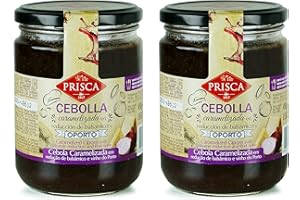 PRISCA Cebolla Caramelizada con Vinagre Balsamico y Viño Oporto - Paquete con 2 Unidades de 450gr cada